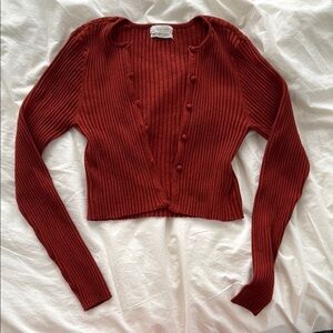 Urban Outfitters Brick Red Ribbed Sweater